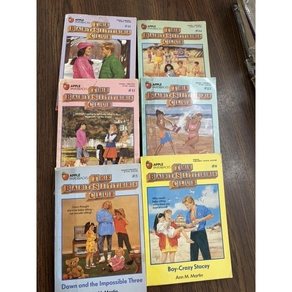 Lot Of 6 Vintage Babysitters Club Books Ann M Martin 1980s Apple Paperbacks